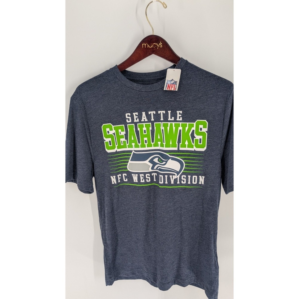 NWT NFL Team Apparel Seattle Seahawks West Division T-Shirt Navy Heather Size‎ S